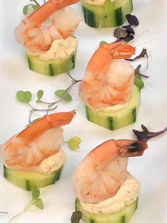 Key West Shrimp atop Key lime Aioli