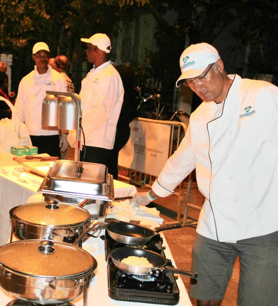 Destination Catering & Events Chefs Private Chefs in action for a corporate gala.